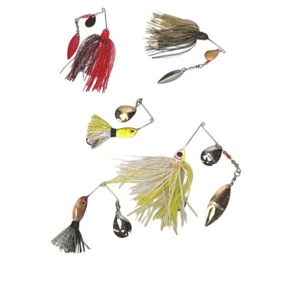 Lot of 5 Assorted Spinnerbaits Bass Fishing Lures Willow Colorado Blades